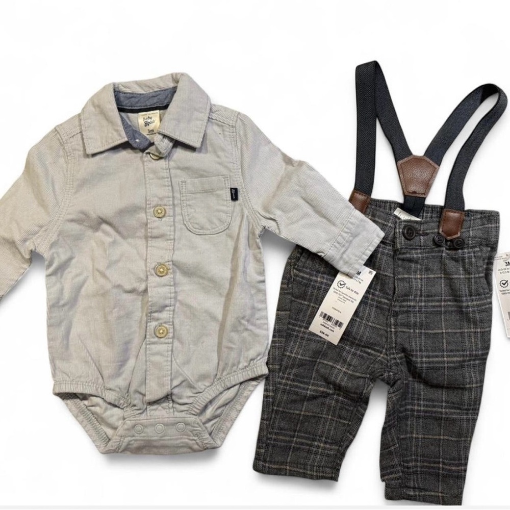 OshKosh B'gosh Gray and Black Kids Matching Set
